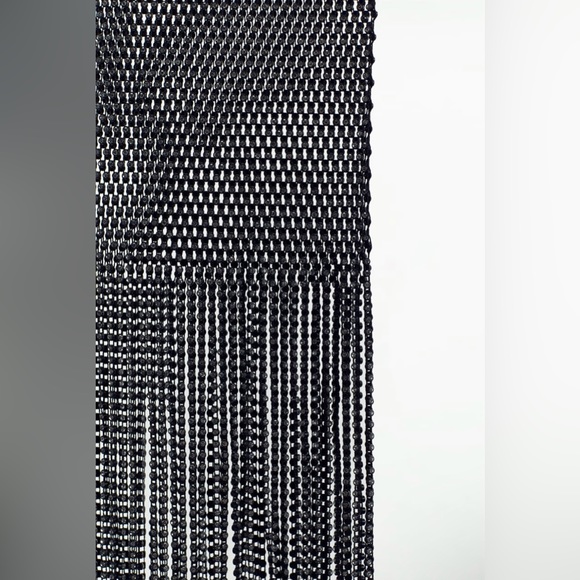 ZARA NEW WOMAN JEWEL WATERFALL DRESS WITH RHINESTONES SILVER - Picture 13 of 14